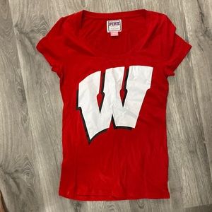 Womens Pink Wisconsin Badger Shirt